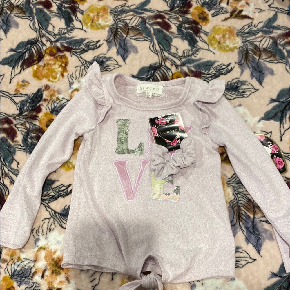 btween Light Pink Kids Jacket with Ruffle Details